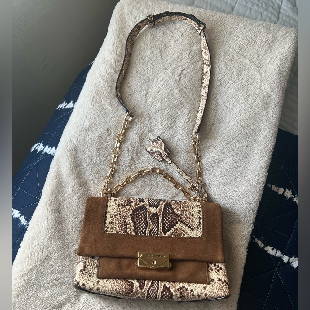 Michael Kors Snake Print Cross Body Bag